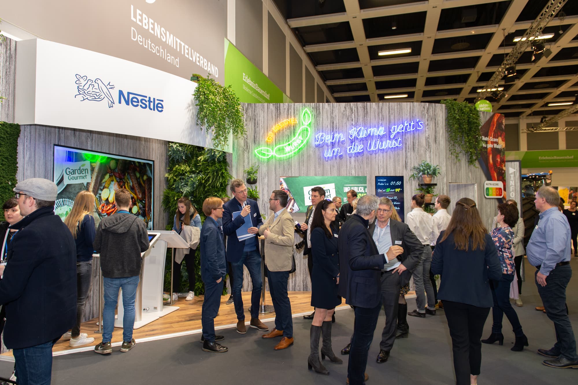 Nestlé Messestand auf der Grünen Woche als bei Partner bei "Wie schmeckt die Zukunft?"